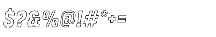 Kobra Italic Outline Font OTHER CHARS