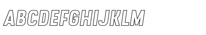Kobra Italic Outline Font