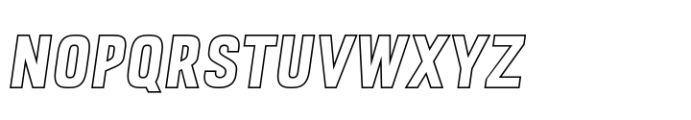 Kobra Italic Outline Font UPPERCASE