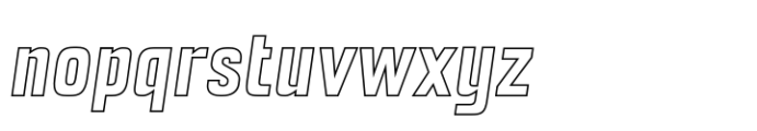 Kobra Italic Outline Font LOWERCASE