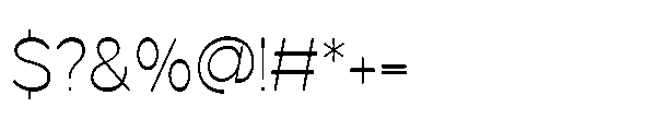 Koft Arabic Extralight Font OTHER CHARS