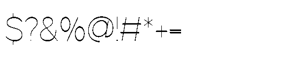 Koft Arabic Thin Font OTHER CHARS