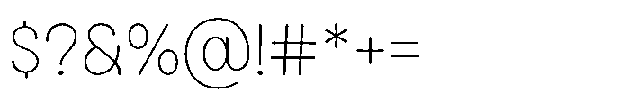 Kogi Thin Font OTHER CHARS