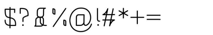 Kohaku Monoline Font OTHER CHARS