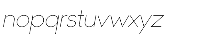 Kolka Thin Italic Font LOWERCASE