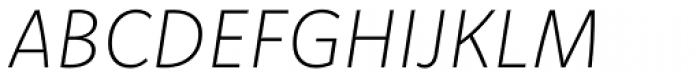 Komet Pro ExtraLight Italic Font UPPERCASE