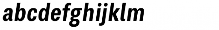 Kommon Grotesk Compressed SemiBold Italic Font LOWERCASE