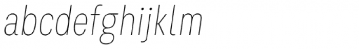 Kommon Grotesk Compressed Thin Italic Font LOWERCASE