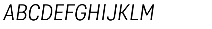 Kommon Grotesk Condensed Light Italic Font UPPERCASE