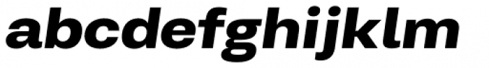 Kommon Grotesk Extended Black Italic Font LOWERCASE