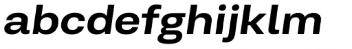 Kommon Grotesk Extended Bold Italic Font LOWERCASE