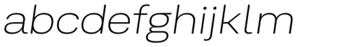 Kommon Grotesk Extended ExtraLight Italic Font LOWERCASE