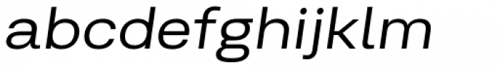 Kommon Grotesk Extended Italic Font LOWERCASE