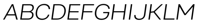 Kommon Grotesk Extended Light Italic Font UPPERCASE