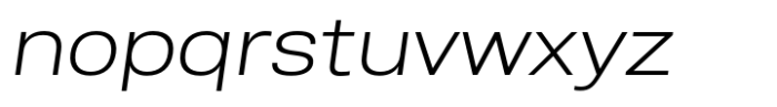 Kommon Grotesk Extended Light Italic Font LOWERCASE
