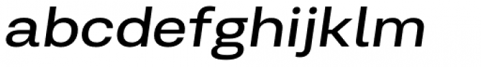 Kommon Grotesk Extended Medium Italic Font LOWERCASE
