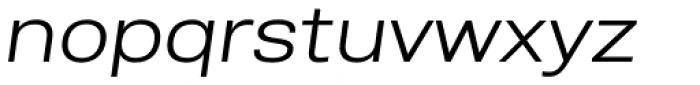 Kommon Grotesk Extended Normal Italic Font LOWERCASE