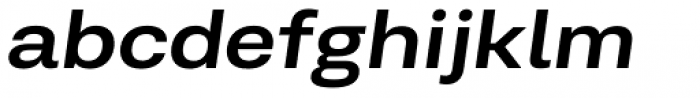 Kommon Grotesk Extended SemiBold Italic Font LOWERCASE