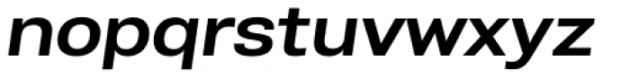 Kommon Grotesk Extended SemiBold Italic Font LOWERCASE