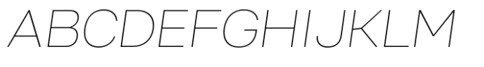 Kommon Grotesk Extended Thin Italic Font UPPERCASE