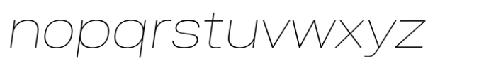 Kommon Grotesk Extended Thin Italic Font LOWERCASE