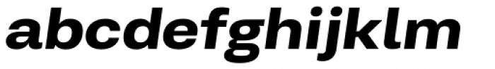 Kommon Grotesk Extended UltraBold Italic Font LOWERCASE