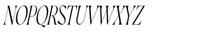 Komrile Condensed Italic Font UPPERCASE