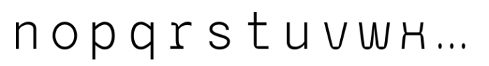 Komunal Mono Book Font LOWERCASE