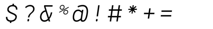 Komunal Mono Italic Font OTHER CHARS