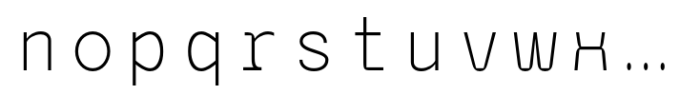 Komunal Mono Thin Font LOWERCASE