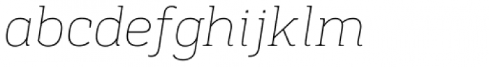 Kondolar Thin Italic Font LOWERCASE