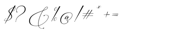 Konesta Calligraphy Script Regular Font OTHER CHARS
