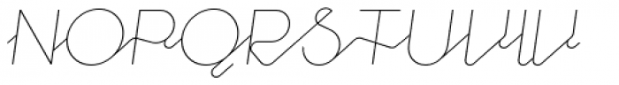 Kong Script Thin Oblique Font UPPERCASE