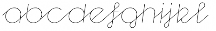 Kong Script Thin Oblique Font LOWERCASE