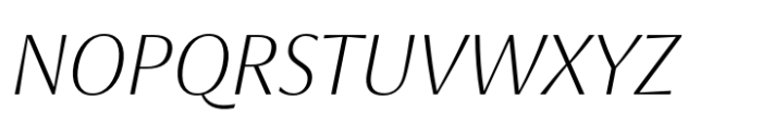 Koning Display ExtraLight Italic Font UPPERCASE