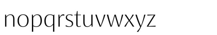 Koning Display ExtraLight Font LOWERCASE