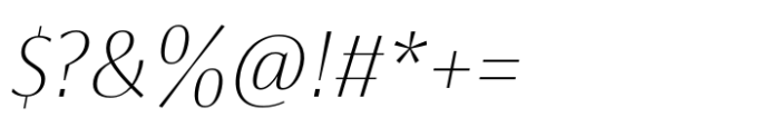 Koning Display UltraLight Italic Font OTHER CHARS