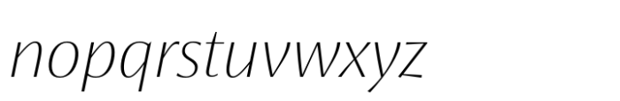 Koning Display UltraLight Italic Font LOWERCASE