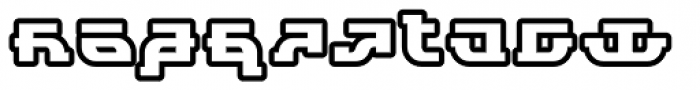 Kono Condensed Outline Font UPPERCASE