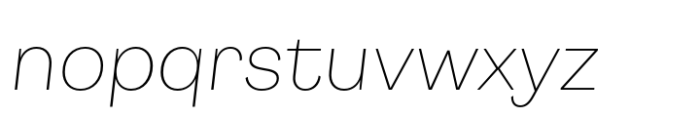 Konstanz Thin Italic Font LOWERCASE