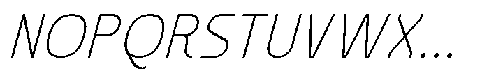 Konstructa Extra Light Italic Font UPPERCASE