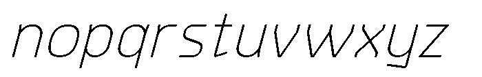 Konstructa Extra Light Italic Font LOWERCASE