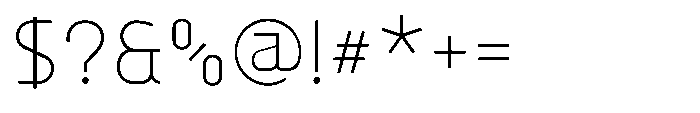 Konstructa Extra Light Font OTHER CHARS