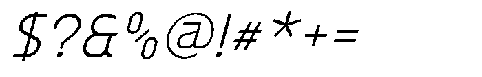 Konstructa Light Italic Font OTHER CHARS