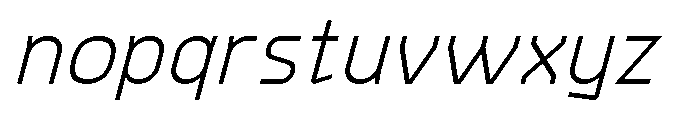 Konstructa Light Italic Font LOWERCASE
