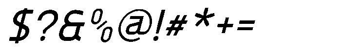 Konstructa Medium Italic Font OTHER CHARS
