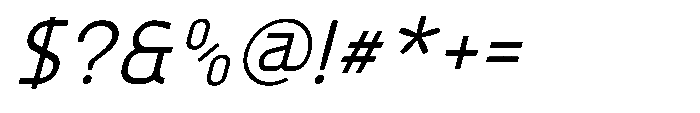Konstructa Regular Italic Font OTHER CHARS