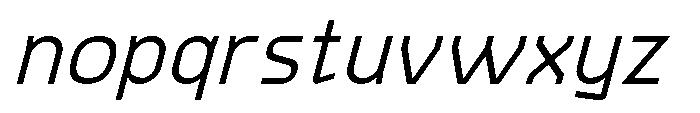 Konstructa Regular Italic Font LOWERCASE