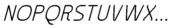 Konstructa Rounded Light Italic Font UPPERCASE