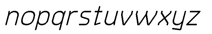 Konstructa Rounded Light Italic Font LOWERCASE